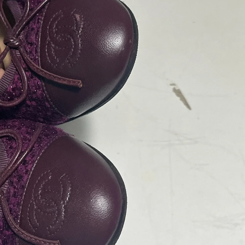 CHANEL Women's Dark Purple Ballet Flats - Picture 2 of 10